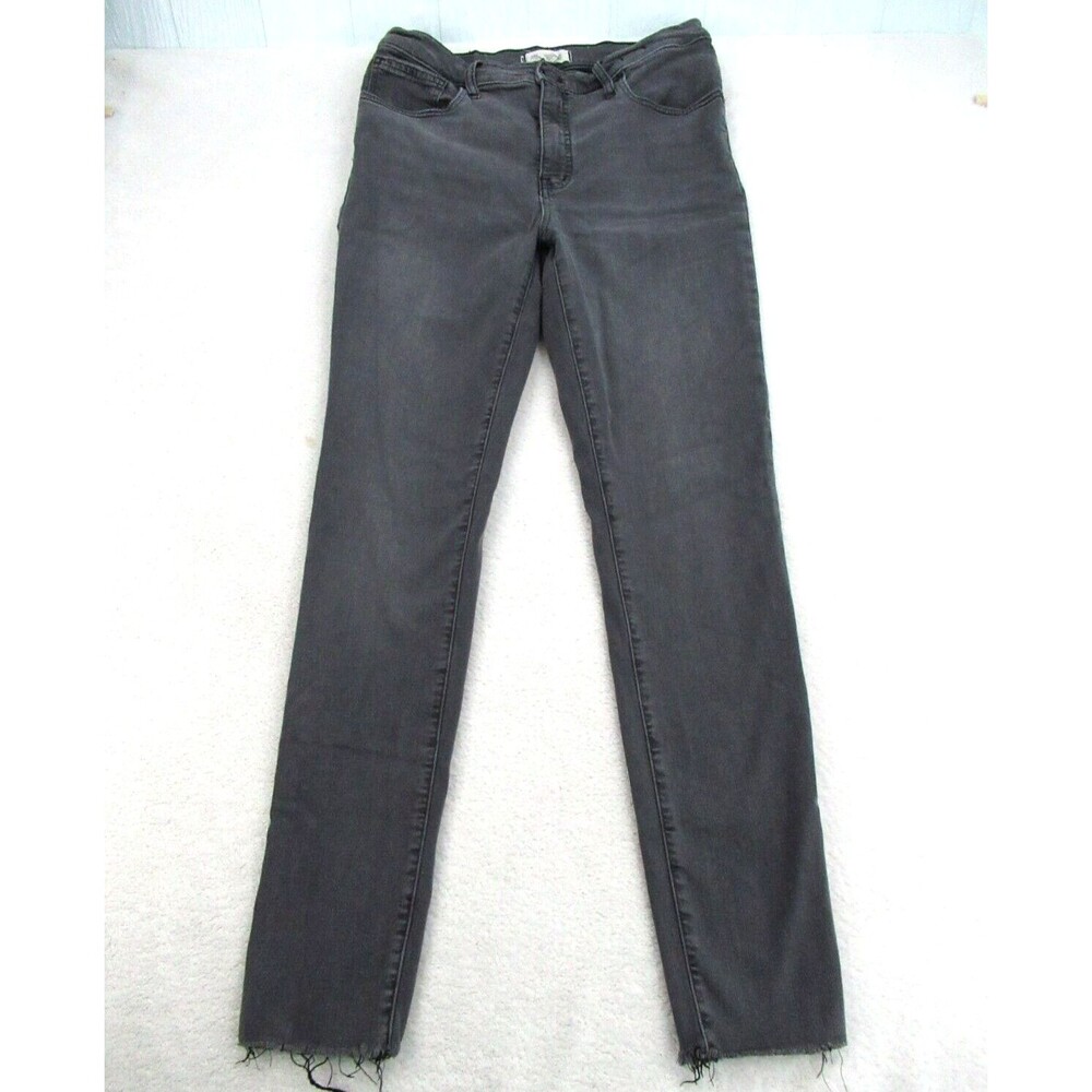 Madewell Women's Sz. 30 Skinny Leg High-Rise Gray Jeans w/ Frayed Hem 5-Pocket
